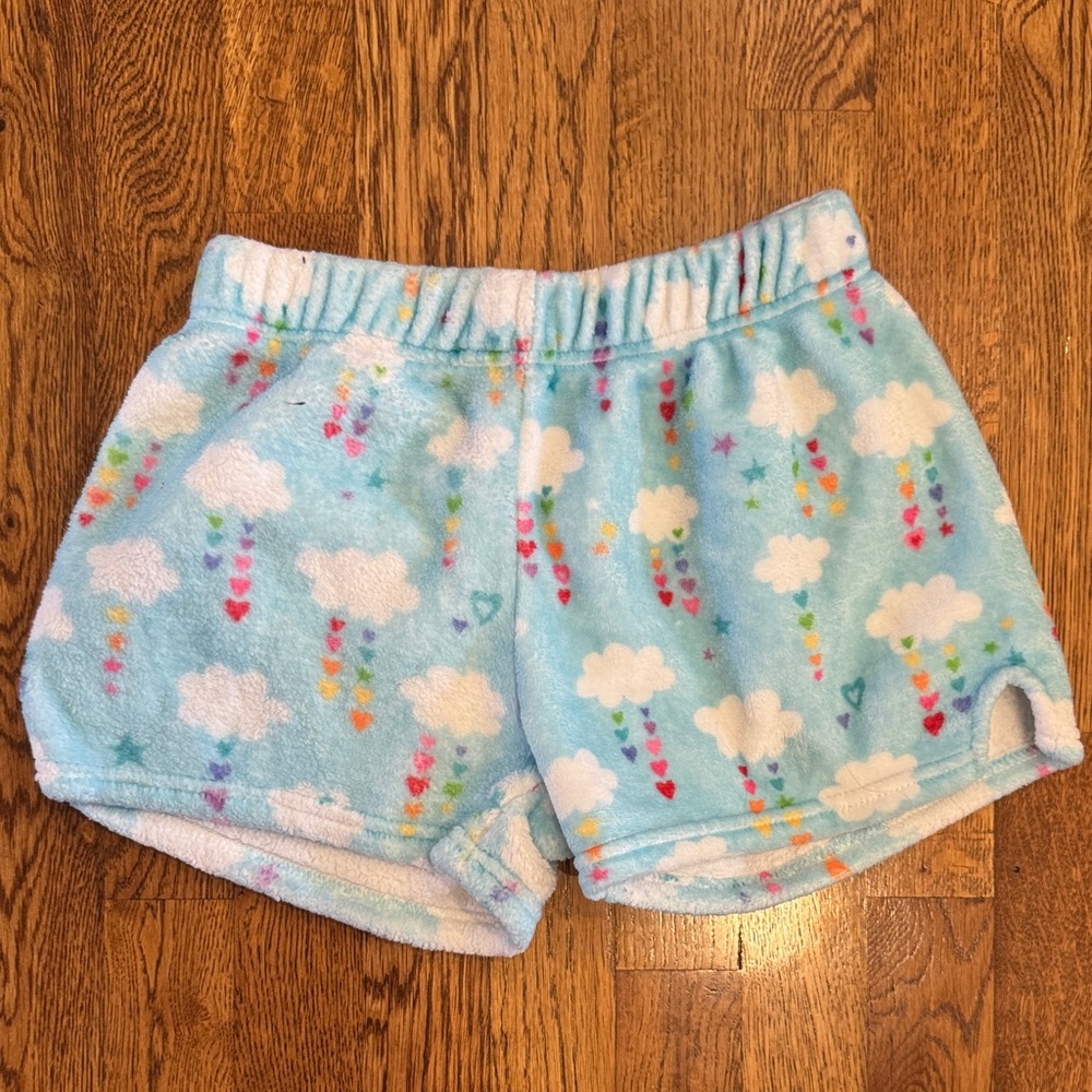 Girls Cloud Print Pajama Shorts Size Large